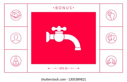 Faucet symbol icon. Graphic elements for your design