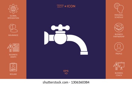 Faucet symbol icon. Graphic elements for your design