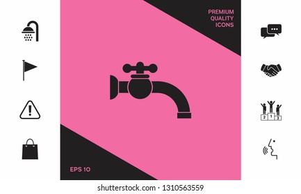Faucet symbol icon. Graphic elements for your design