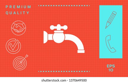 Faucet symbol icon. Graphic elements for your design