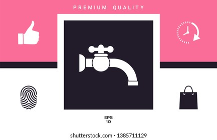 Faucet symbol icon. Graphic elements for your design