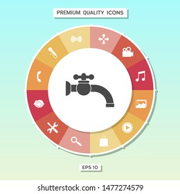 Faucet symbol icon. Graphic elements for your design