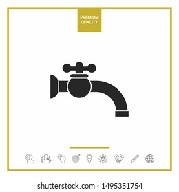 Faucet symbol icon. Graphic elements for your design
