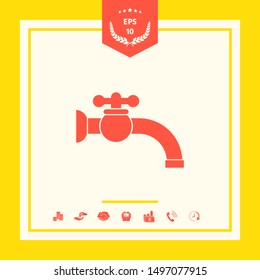 Faucet symbol icon. Graphic elements for your design