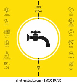 Faucet symbol icon. Graphic elements for your design