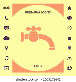 Faucet symbol icon. Graphic elements for your design