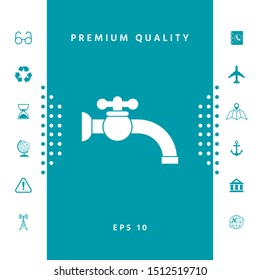 Faucet symbol icon. Graphic elements for your design
