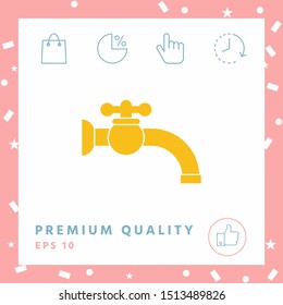 Faucet symbol icon. Graphic elements for your design