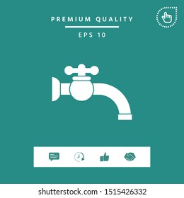 Faucet symbol icon. Graphic elements for your design