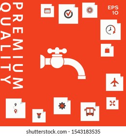 Faucet symbol icon. Graphic elements for your design