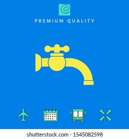 Faucet symbol icon. Graphic elements for your design