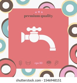 Faucet symbol icon. Graphic elements for your design