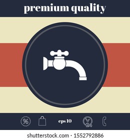 Faucet symbol icon. Graphic elements for your design