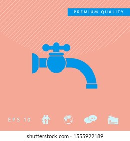 Faucet symbol icon. Graphic elements for your design