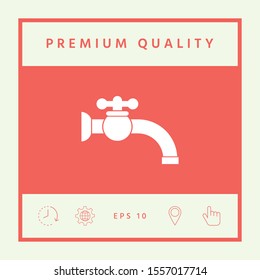 Faucet symbol icon. Graphic elements for your design
