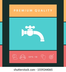 Faucet symbol icon. Graphic elements for your design