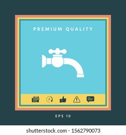Faucet symbol icon. Graphic elements for your design