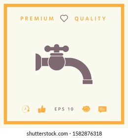 Faucet symbol icon. Graphic elements for your design