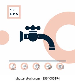 Faucet symbol icon. Graphic elements for your design
