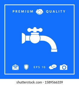 Faucet symbol icon. Graphic elements for your design