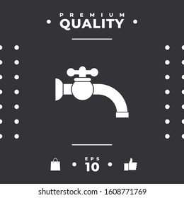 Faucet symbol icon. Graphic elements for your design