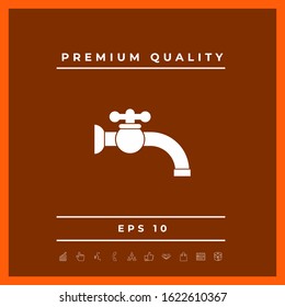 Faucet symbol icon. Graphic elements for your design
