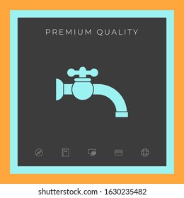 Faucet symbol icon. Graphic elements for your design