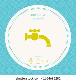 Faucet symbol icon. Graphic elements for your design