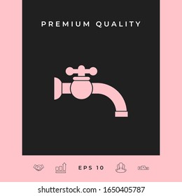 Faucet symbol icon. Graphic elements for your design