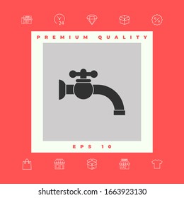 Faucet symbol icon. Graphic elements for your design