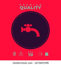 Faucet symbol icon. Graphic elements for your design