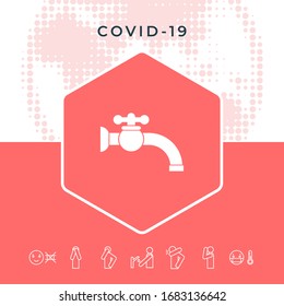 Faucet symbol icon. Graphic elements for your design