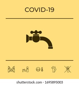 Faucet symbol icon. Graphic elements for your design