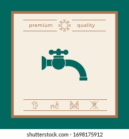 Faucet symbol icon. Graphic elements for your design