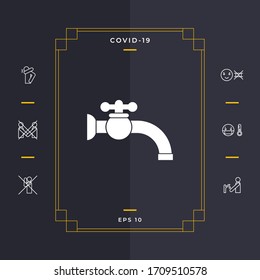 Faucet symbol icon. Graphic elements for your design