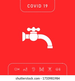 Icono de símbolo de grifo. Elementos gráficos para su diseño