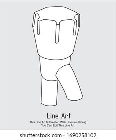 faucet, tap 3d view line art outline drawing - editable 