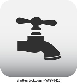 Faucet tap sign black simple icon on  background