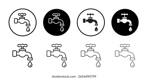 Icono de agua del grifo signo de Vector de contorno simple
