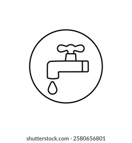 Faucet tap water icon Vector logo set flat
