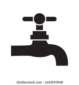 faucet tap water isolated icon or logo illustration on white background. Perfect use for website, pattern, design, etc.