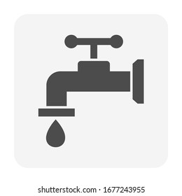 Diseño de icono de grifo para el diseño de conceptos de fontanería.
