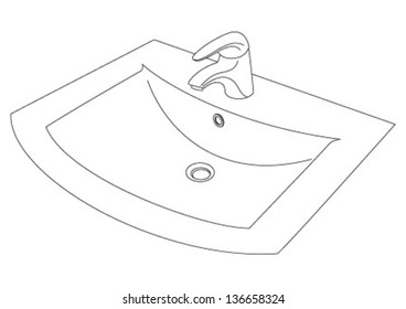 faucet technical drawing aspects