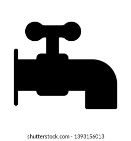 faucet vector glyph flat icon
