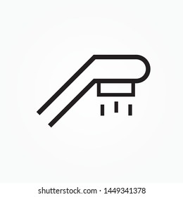 Faucet vector icon. Black illustration isolated on white background for graphic and web design