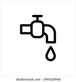 Faucet vector icon. Black illustration isolated on white background for graphic and web design.