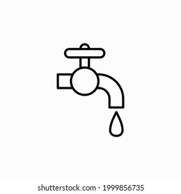 Faucet vector icon. Black illustration isolated on white background for graphic and web design. isolated vector household design element. save water symbol