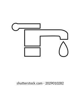 Faucet vector icon. Black illustration isolated on white background for graphic and web design.