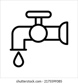 Icono vector de grifo. Ilustración negra aislada en un fondo blanco para diseño gráfico y web.