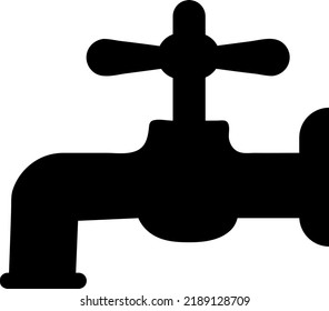 Faucet vector icon. Black illustration isolated on white background for graphic and web design..eps
